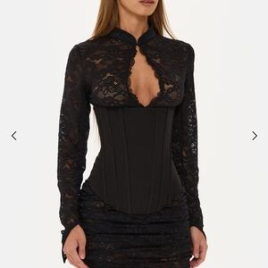 Elegant Black Lace Corset Top 10UK and 6US Sizes